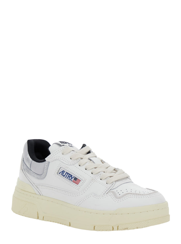 Clc White Low Sneakers With Logo Patch Leather Women