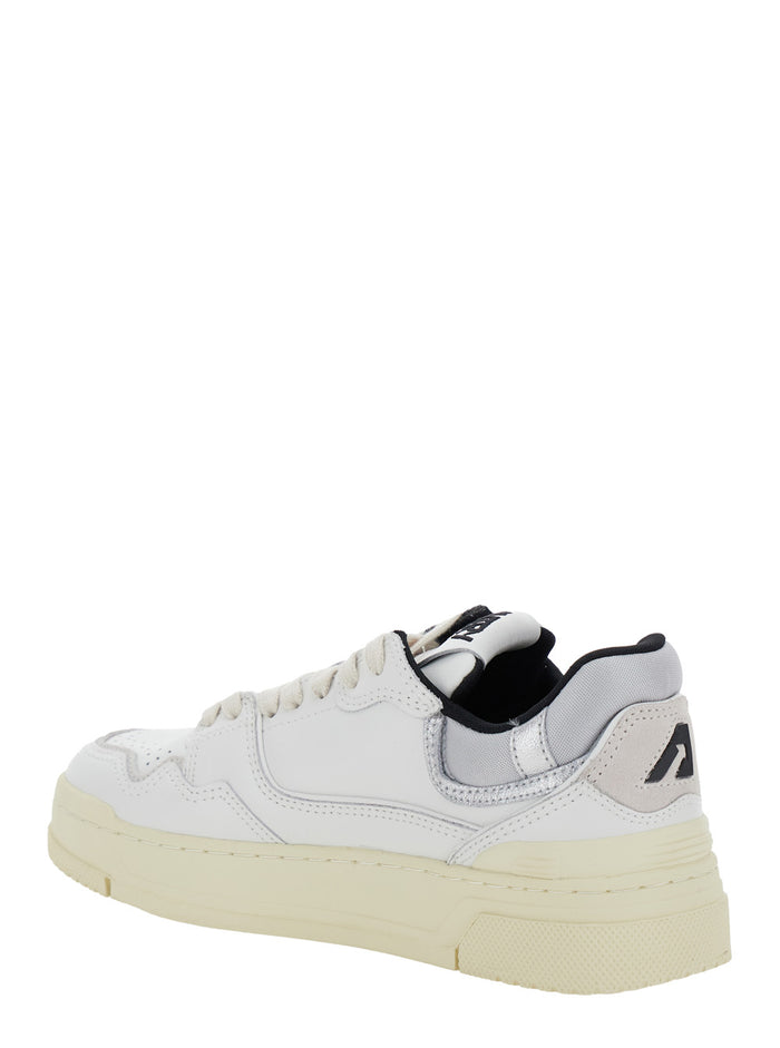 Clc White Low Sneakers With Logo Patch Leather Women