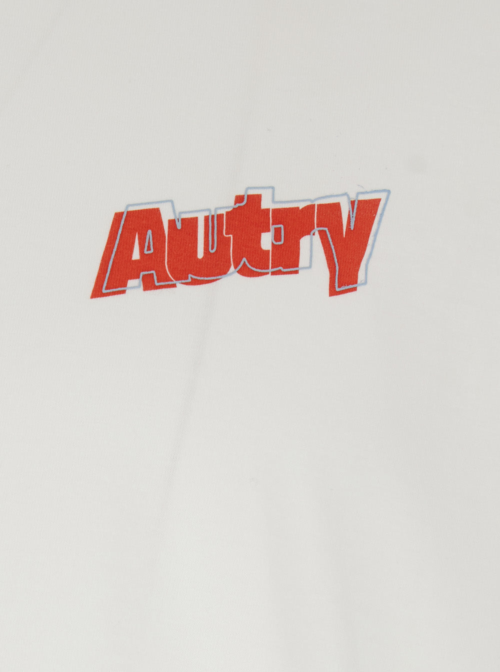 White T-shirt with Stand-up Collar and Logo on the Front in Cotton Man Tshirts Polo Shirts