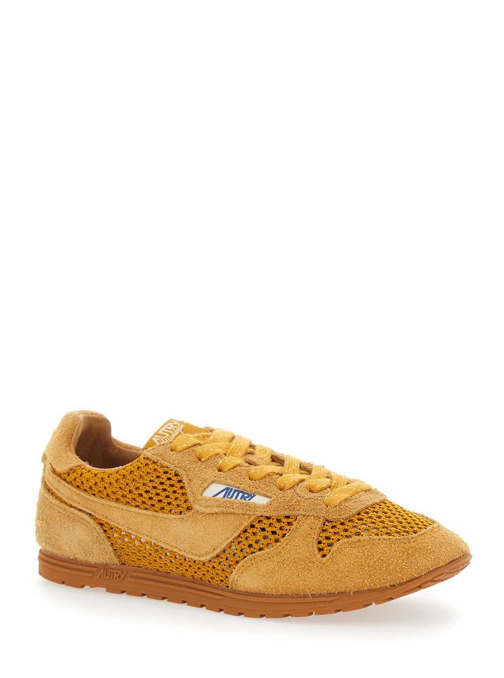 Windspin Low Brown Sneaker with Logo on the Side and Pull-tab perforated details in Suede for Women Textile Cow Nylon