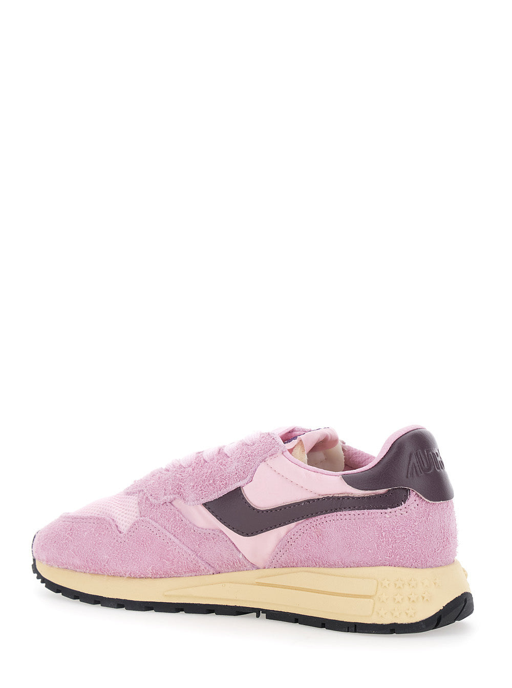 Reelwind Pink Sneaker Low Top With Logo Patch On Tongue And Side Suede For Women