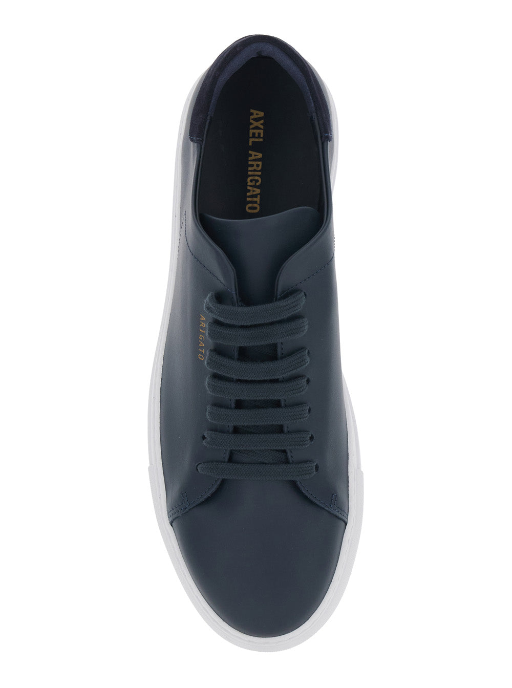 90 Clean Black Low Top Sneakers with Logo Lettering on the Side in Leather Man Blu 100 %