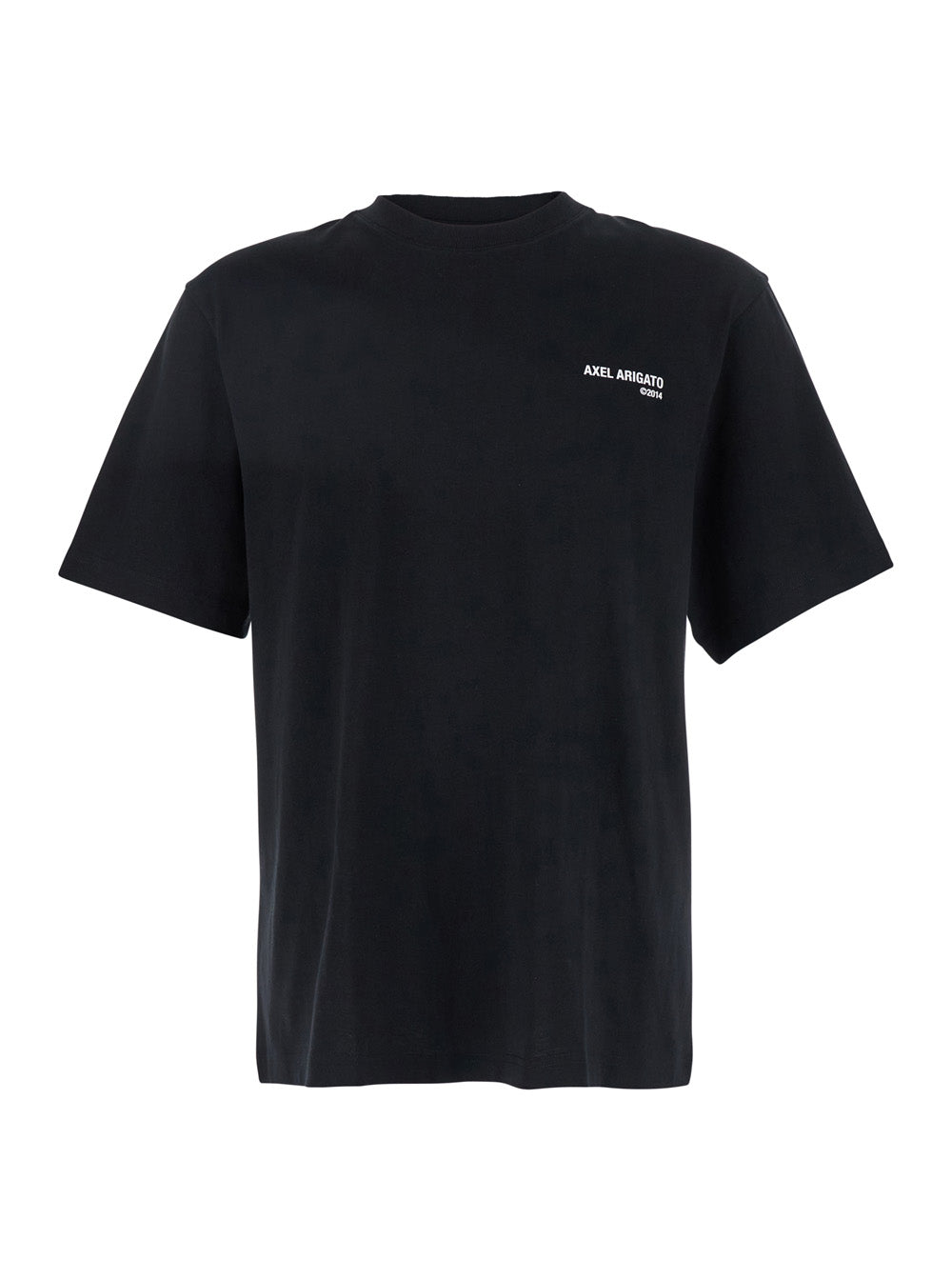 T-Shirt Legacy Crew Neck with Logo Lettering on the Front in Black Cotton for Men Tshirts And Polo Shirts