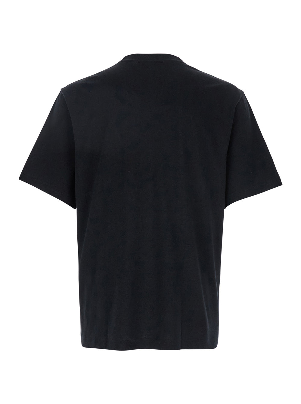 T-Shirt Legacy Crew Neck with Logo Lettering on the Front in Black Cotton for Men Tshirts And Polo Shirts