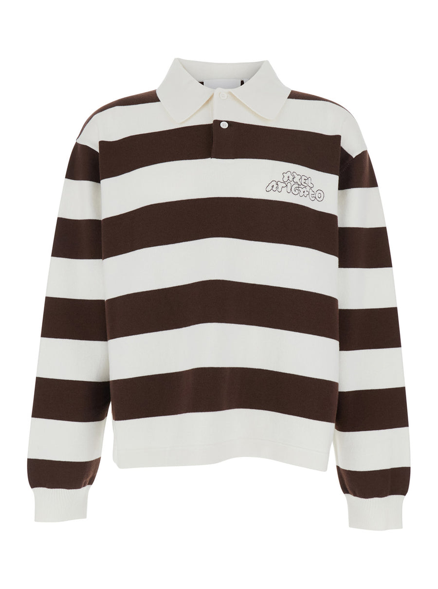Polo Sweater Rey Brown Merino-Cotton Merino Wool Sweatshirts