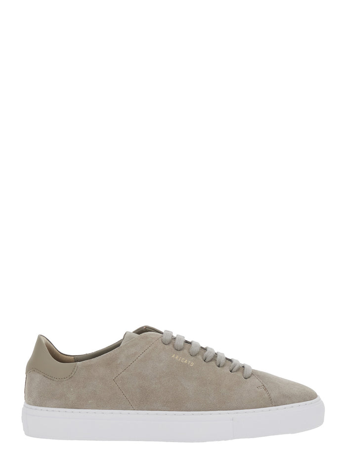 Sneakers Clean 90 with Side Lettering Logo in Beige Suede for Men Leather