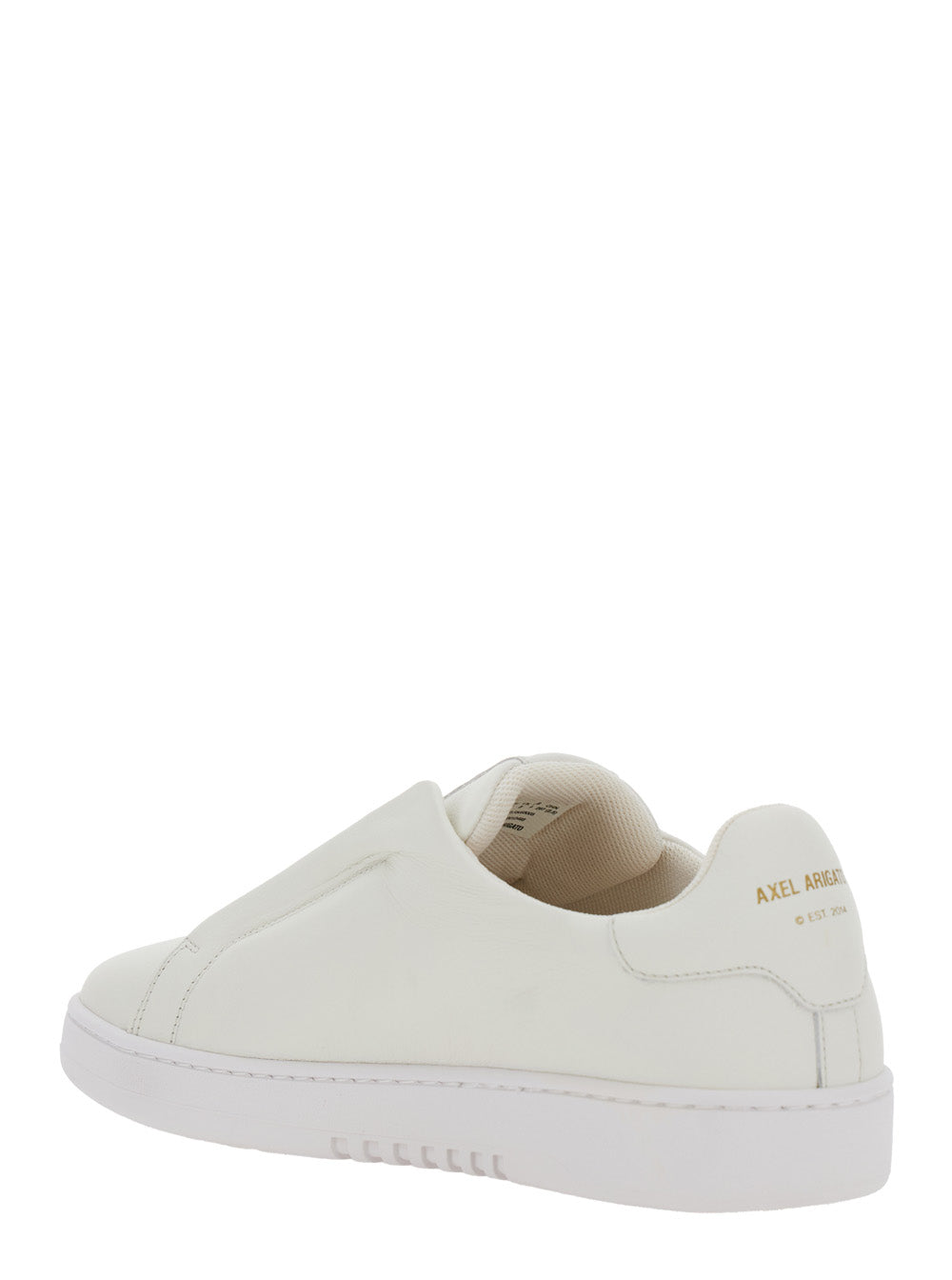 Dice Laceless White Low Top Sneakers With Logo Lettering On Side And Heel Leather Man