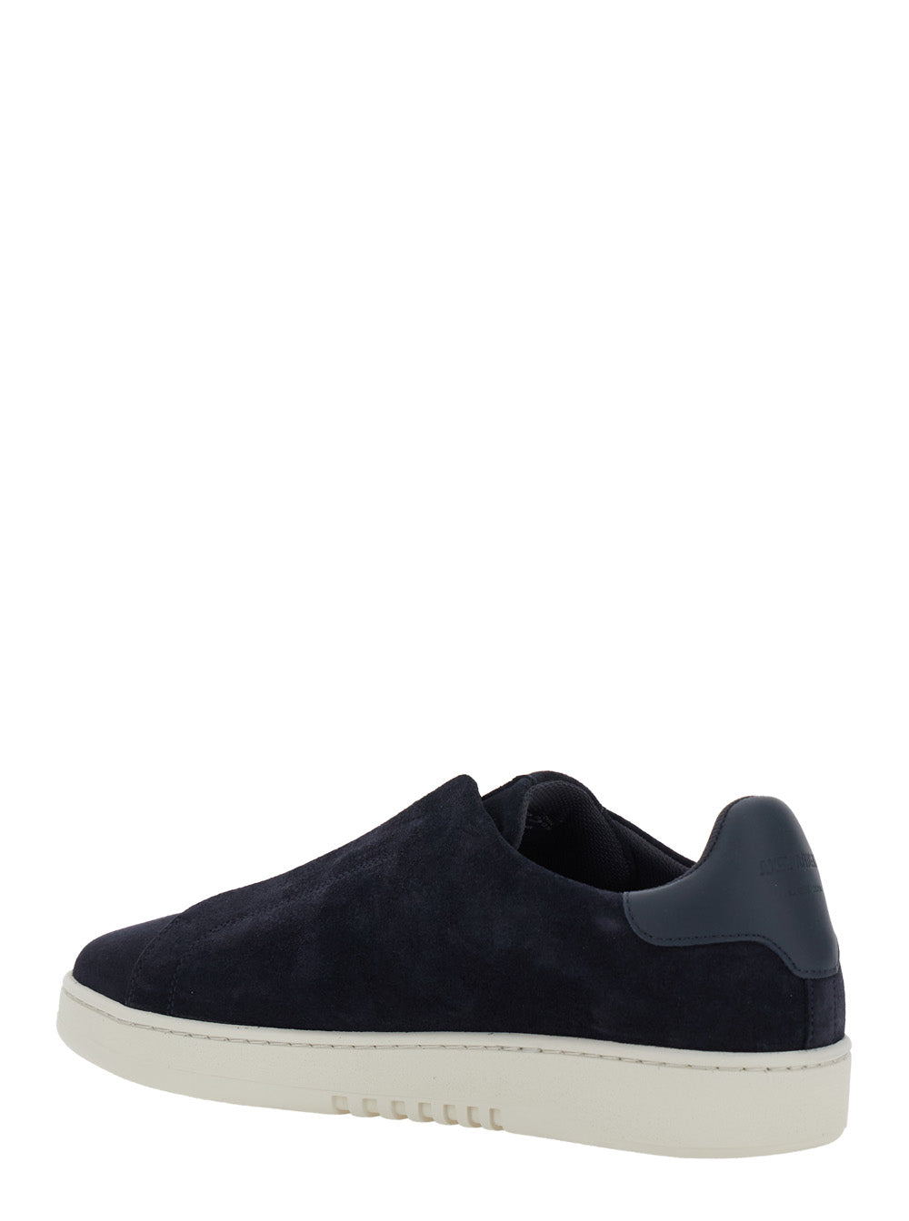 Dice Blue Low Top Laceless Sneakers with Logo Lettering on the Side in Suede Man Blu