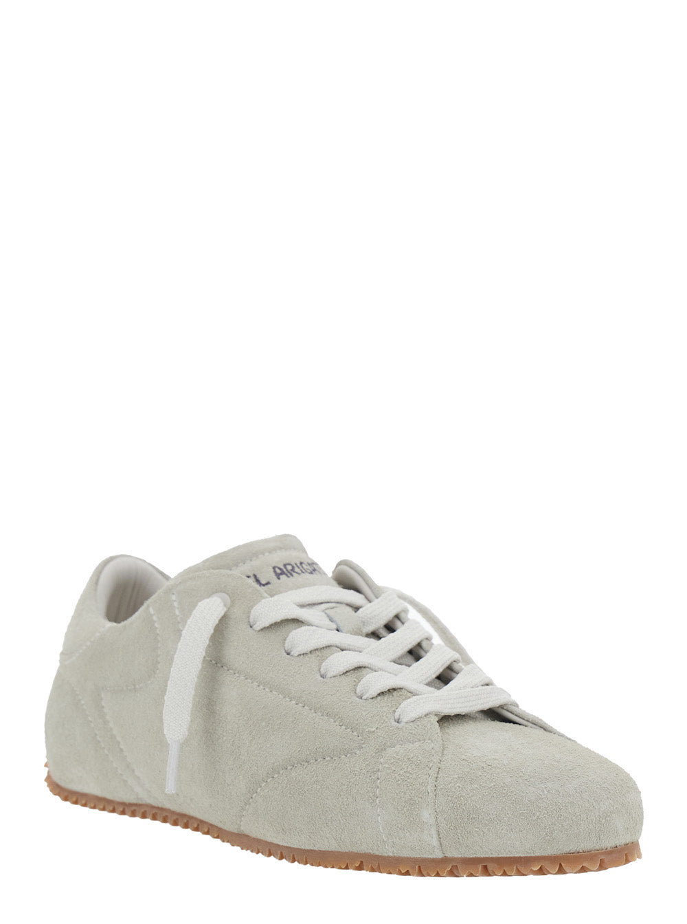 Sneaker Tact Low Top with Logo Lettering on the Tongue in Gray Suede for Men Grey Calf