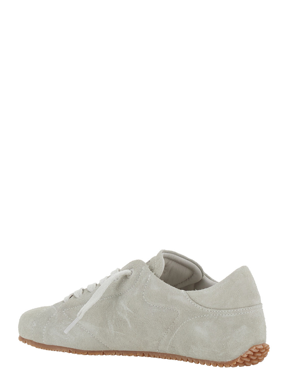 Sneaker Tact Low Top with Logo Lettering on the Tongue in Gray Suede for Men Grey Calf
