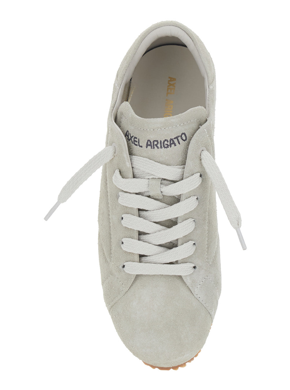 Sneaker Tact Low Top with Logo Lettering on the Tongue in Gray Suede for Men Grey Calf
