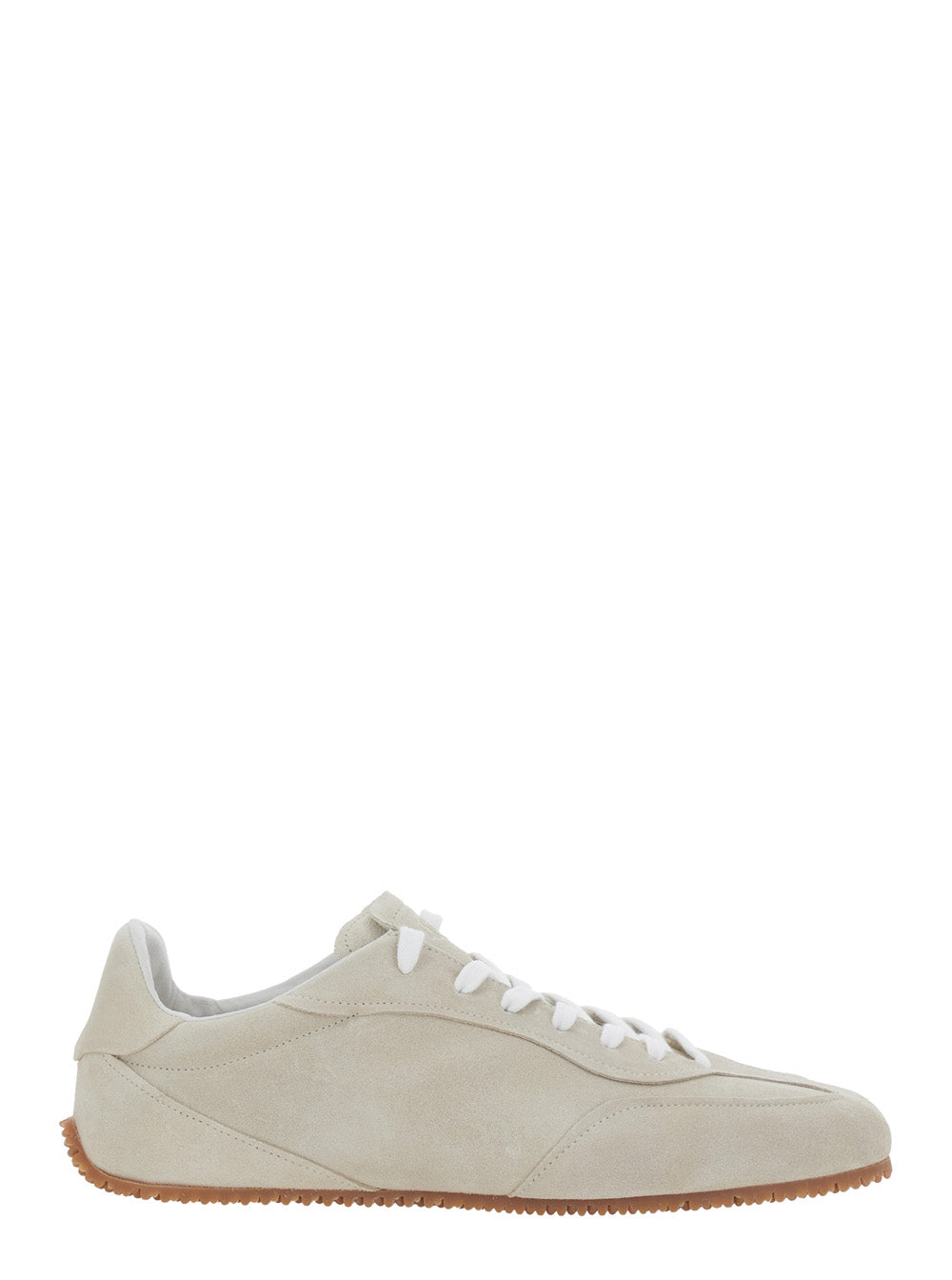 Daze Runner Beige Sneaker With Logo On The Tongue And Grooved Sole Suede Man