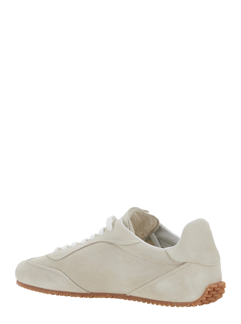Daze Runner Beige Sneaker With Logo On The Tongue And Grooved Sole Suede Man
