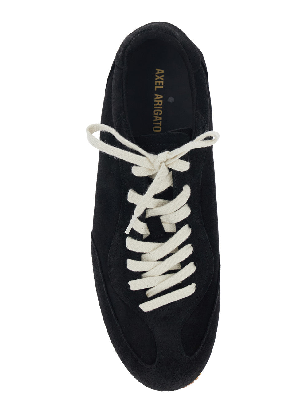 Daze Runner Black Sneaker With Logo On The Tongue And Grooved Sole Suede Man