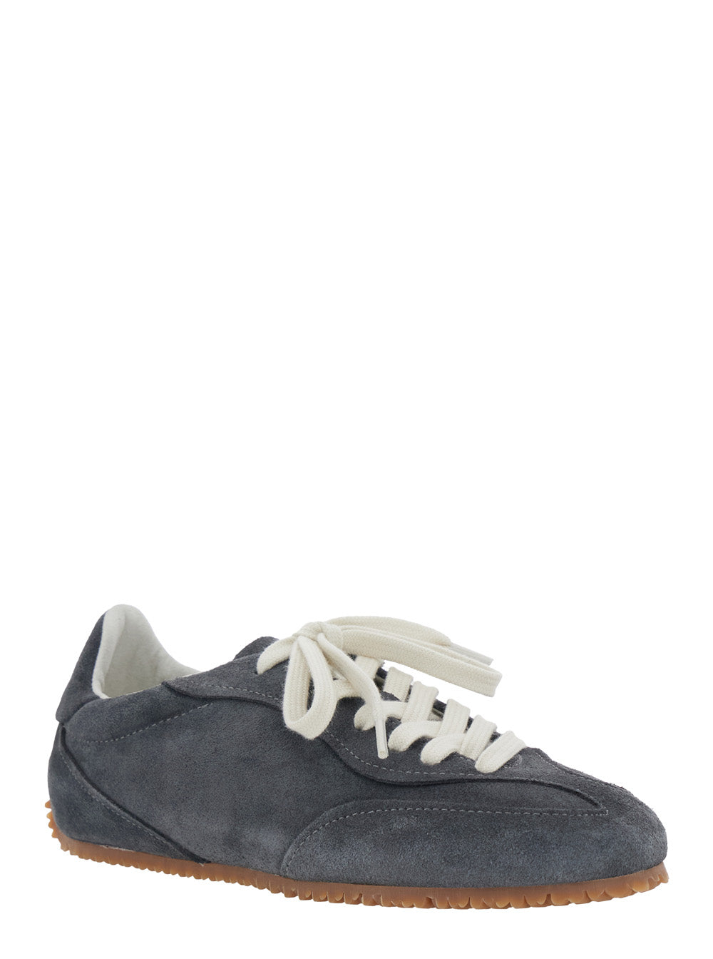 Daze Runner Grey Sneaker With Logo On The Tongue And Grooved Sole Suede Woman