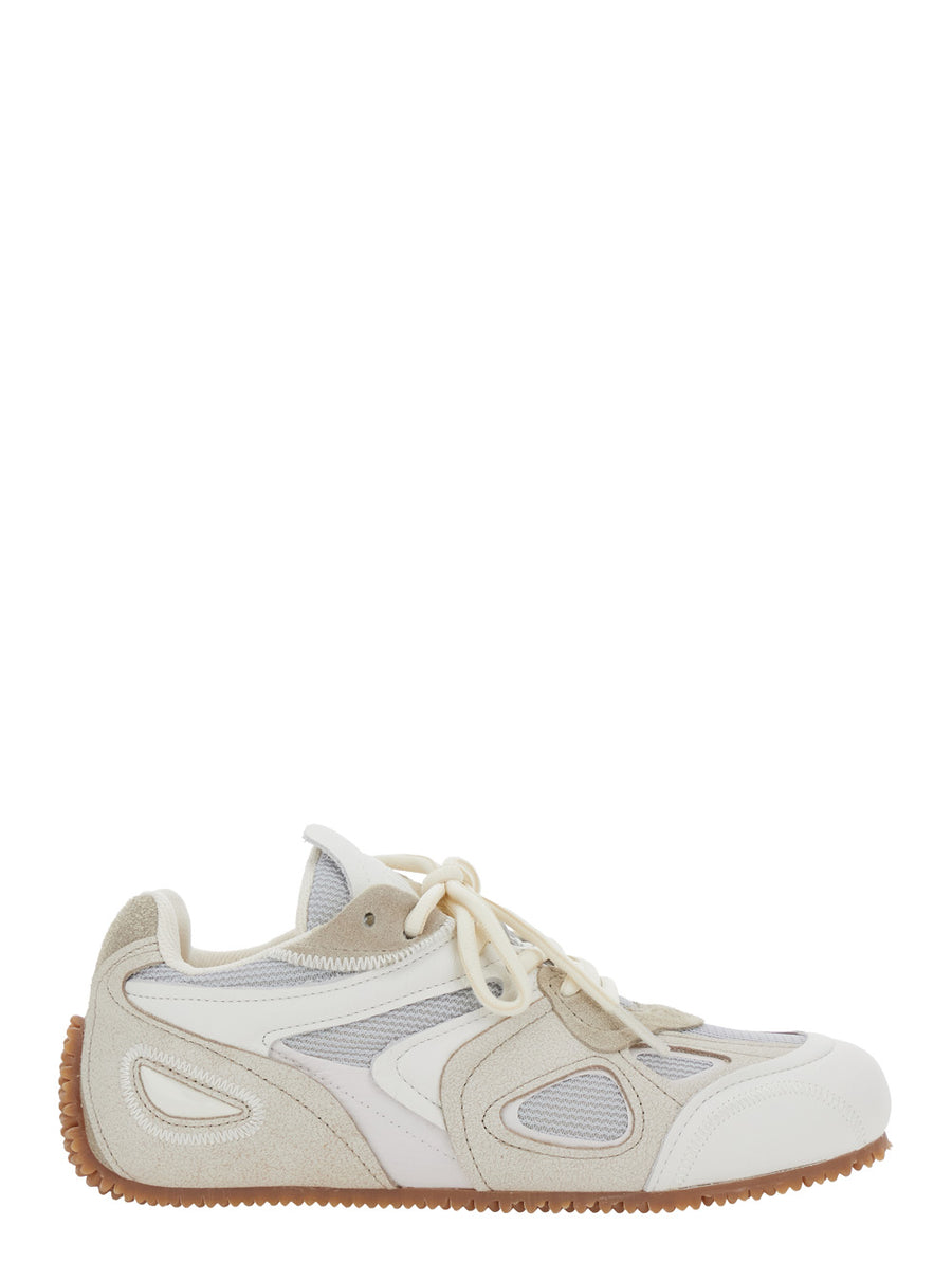 Sneaker Slow Runner White-Beige Leather Trainers