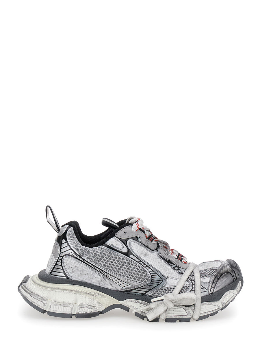 Sneakers 3xl Metallic Grey Polyurethane Trainers
