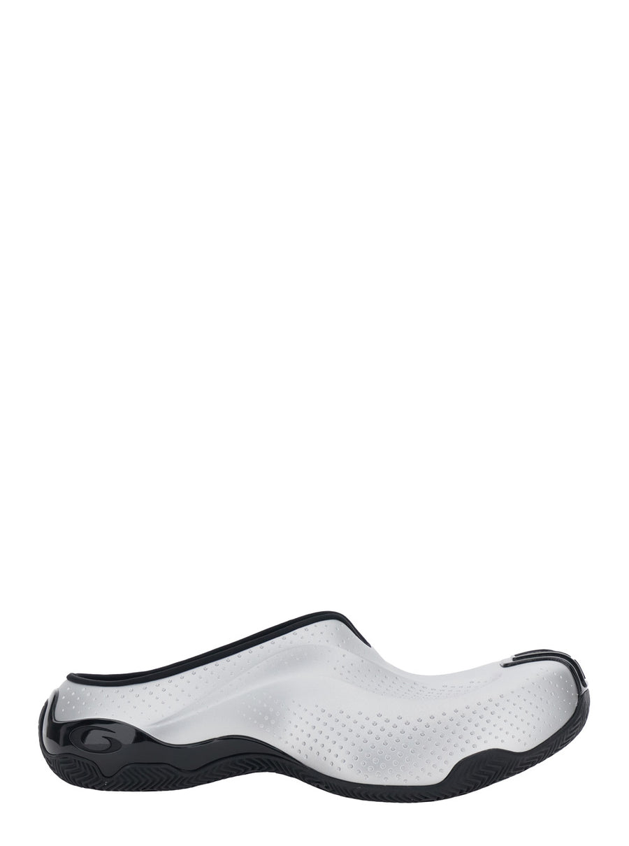 Mule Oversized Grey Tech Fabric Polyurethane