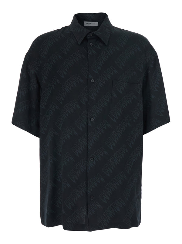 Shirt Creeper Black Viscose