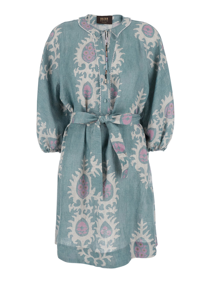 DRESS SHORT - Pink Linen Women