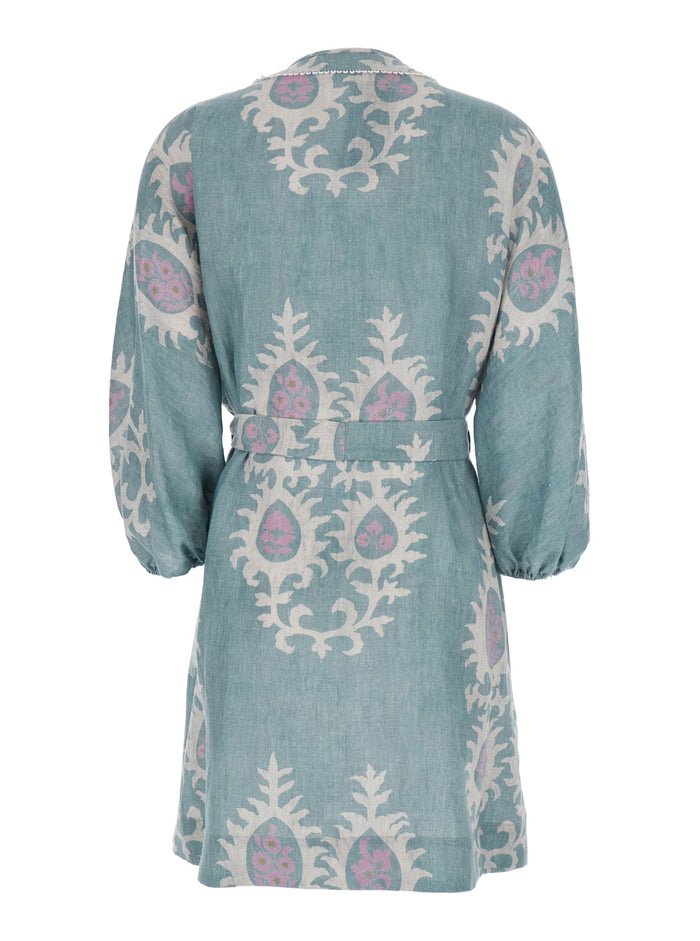 DRESS SHORT - Pink Linen Women