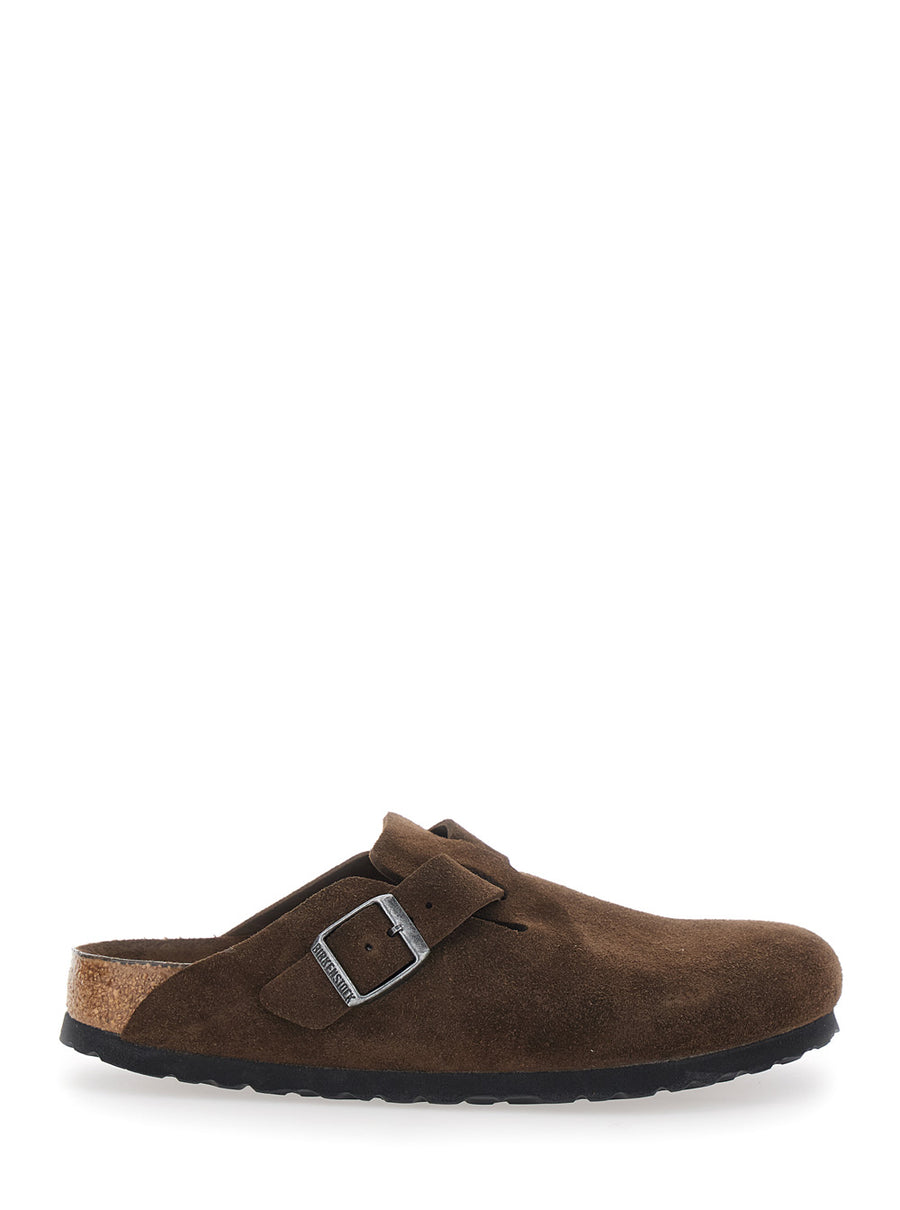 Mules Boston Brown Suede Leather