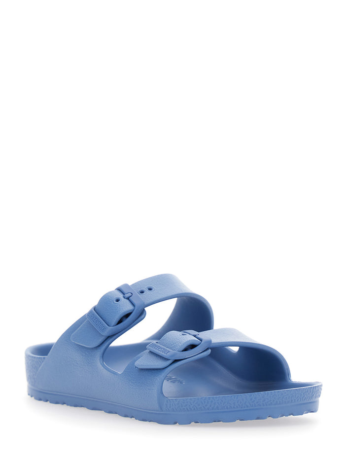 Arizona Sandals with Rounded Toe and Buckle Closure in Blue for Kids Light Syntetchic Flat Shoes
