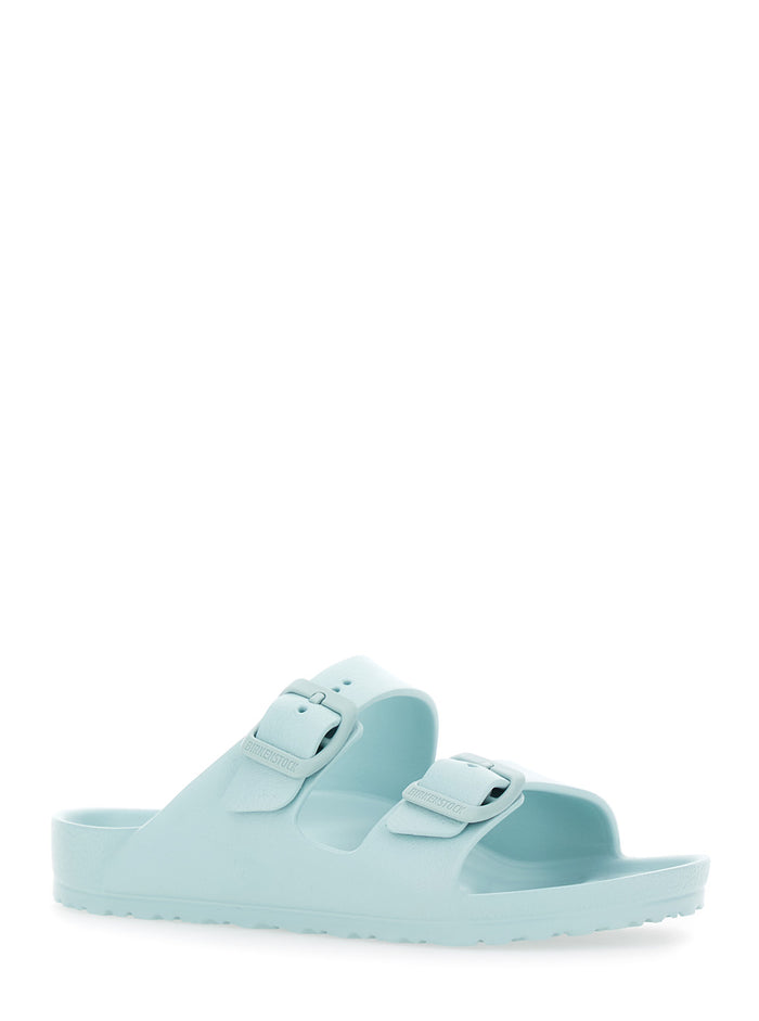 Arizona Sandals with Rounded Toe and Buckle Closure in Green for Kids Syntetchic Flat Shoes