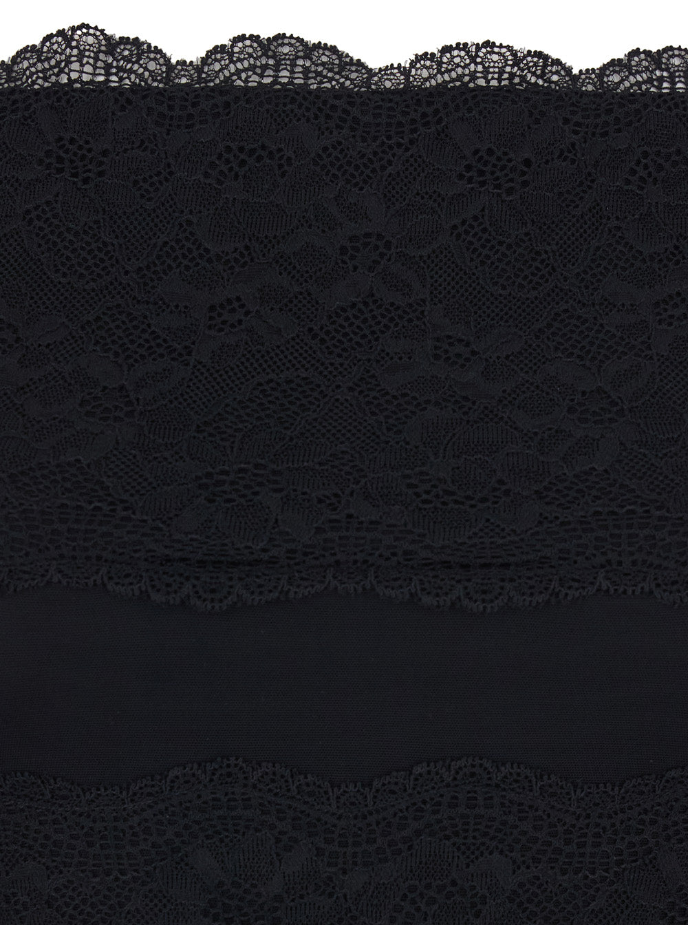 Long Dress Black with All-Over Embroidery Design in Tech Fabric for Women Polyamide Elastane