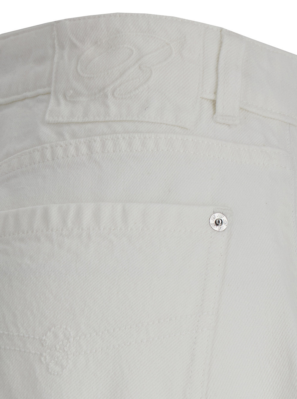 DENIM FLARE PANT - Wide Leg Viscose White Women Cotton Jean
