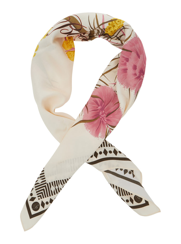 PRINTED FOULARD Multicolor Scarf with Viscose Print for Women Scarfs And Foulards