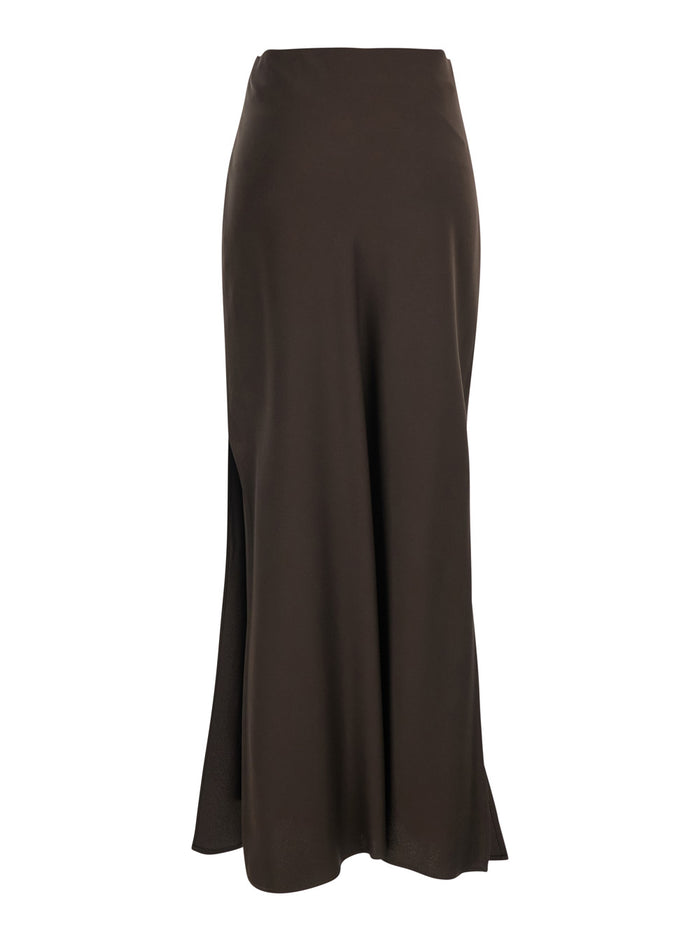 Gonna Brown Acetate Viscose Skirt
