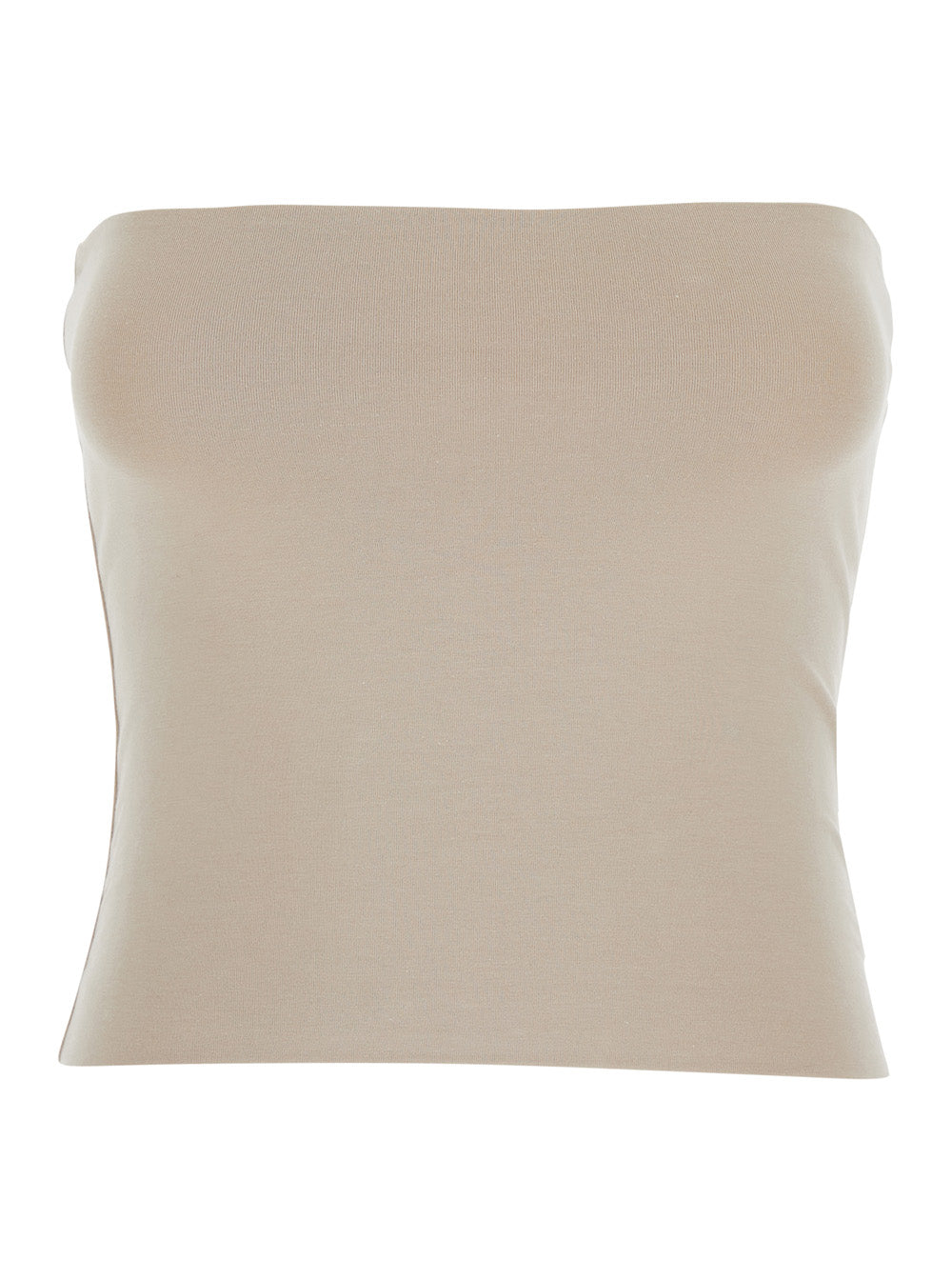 Canotta Beige Cotton Elastane Tops