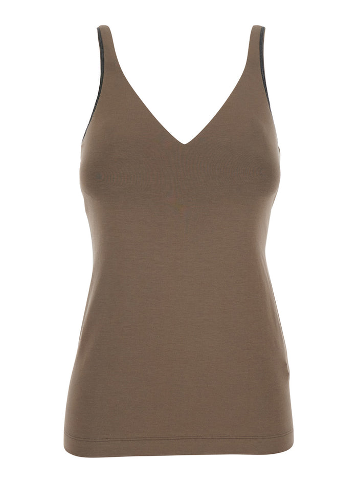 Canotta V White Tops