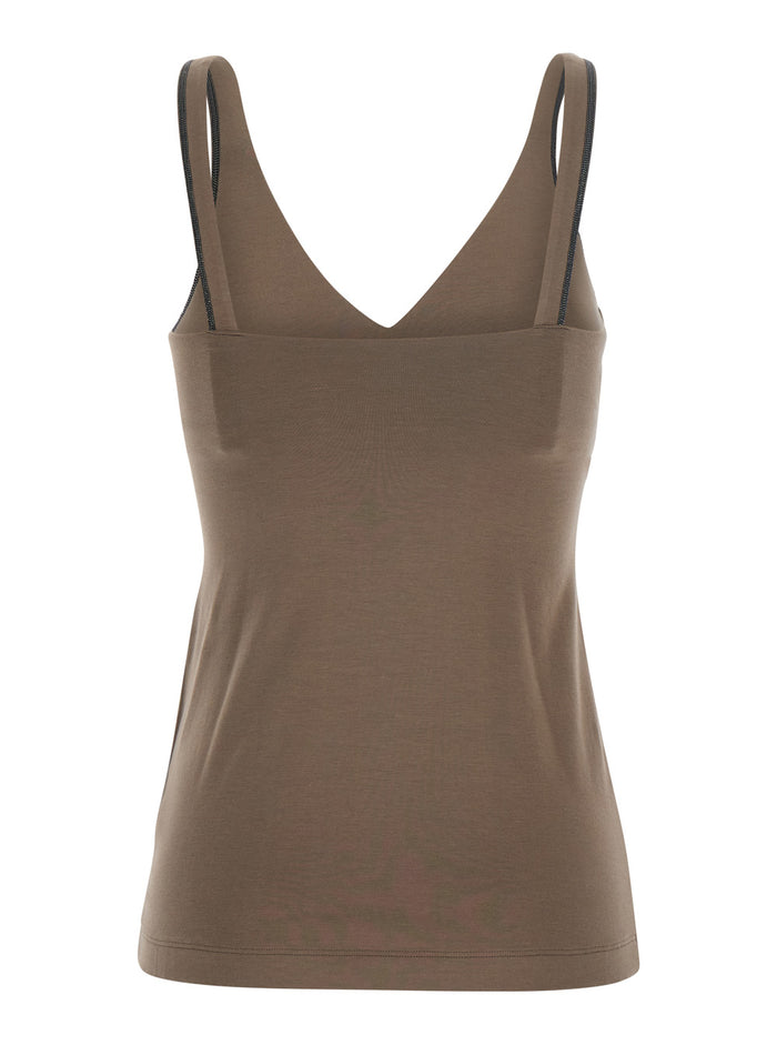 Canotta V White Tops