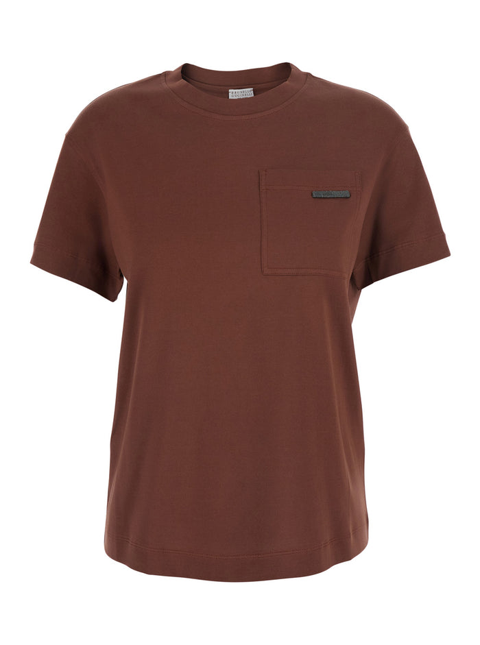 T-Shirt Brown Cotton Tshirts And Polo Shirts
