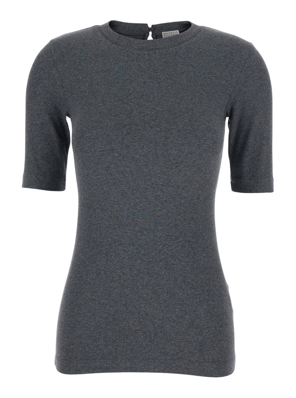 T-Shirt Round Neck Grey Cotton T-shirts & Jerseys