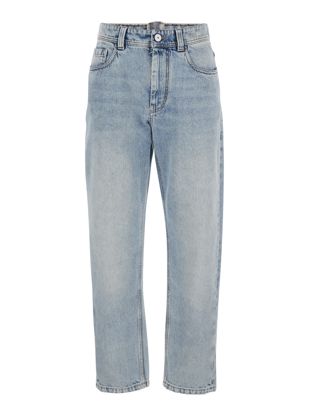 Pantalone Denim Light Blue Cotton Trousers