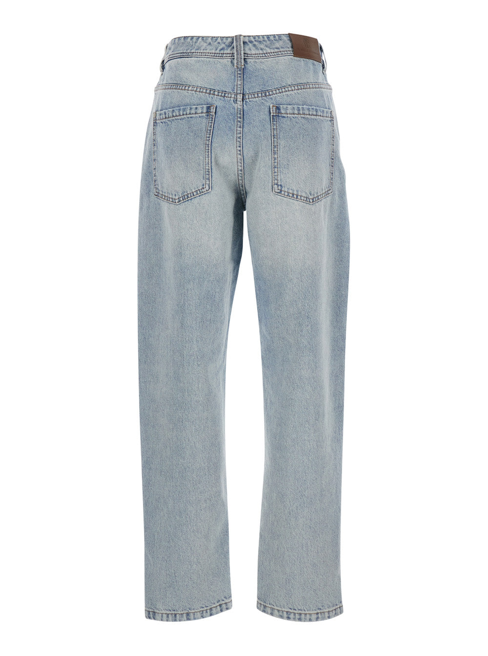 Pantalone Denim Light Blue Cotton Trousers