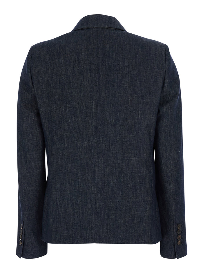 Blazer Blu Cotton Blazers