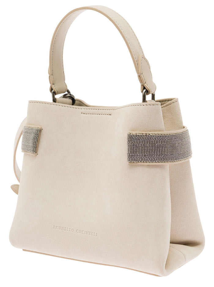 Shoulder Strap Bag White Calf
