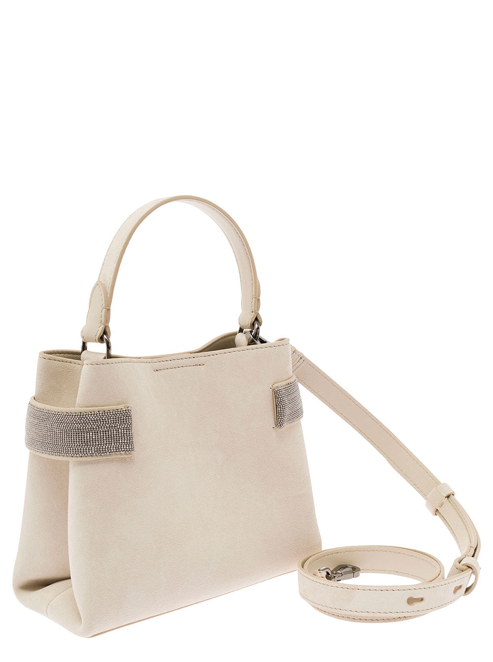 Shoulder Strap Bag White Calf