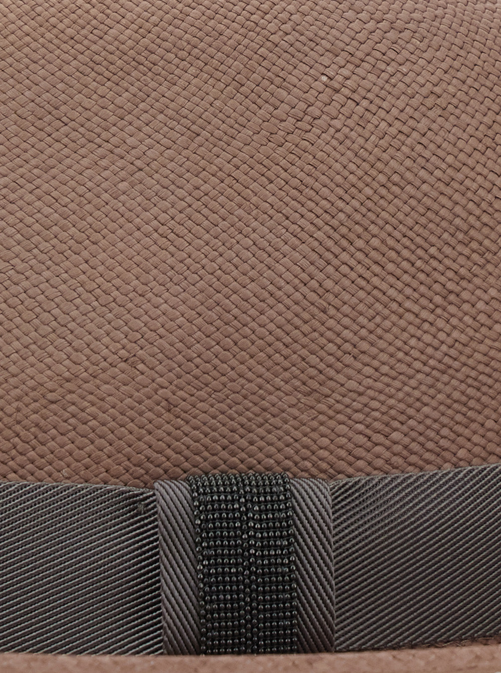 Brown Bucket Hat With Wide Brim And Strap Detail On The Raffia For Women Gloves