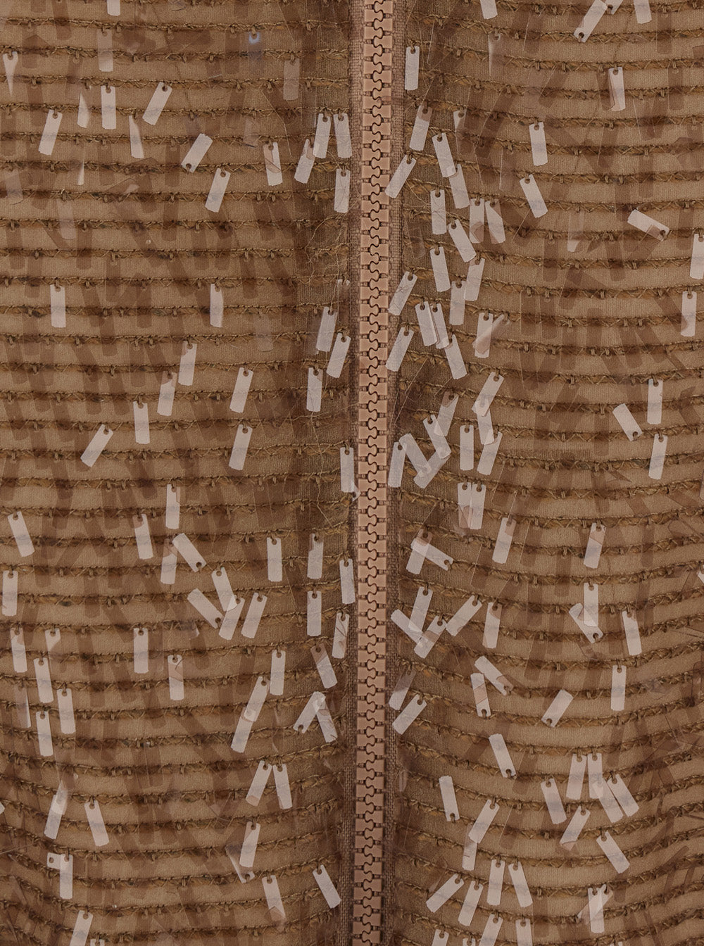 Jackets PAILLETTES BOMBER Brown with Silk Sequins for Women Outerwear