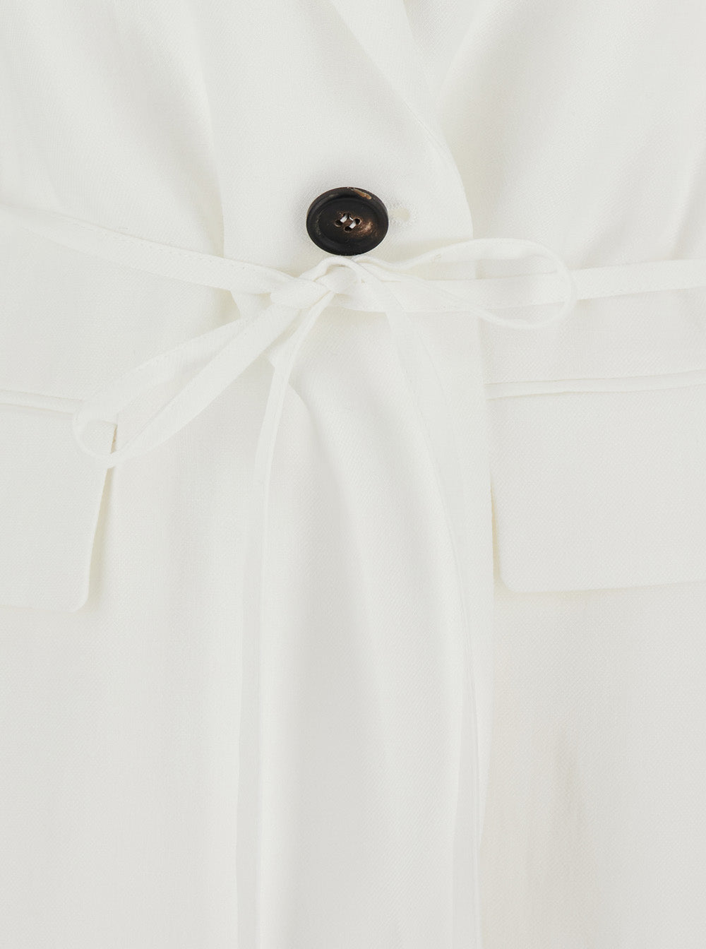 Suit-Type Jacket with Front Closure and Pockets in White for Men Viscose Linen Blazers