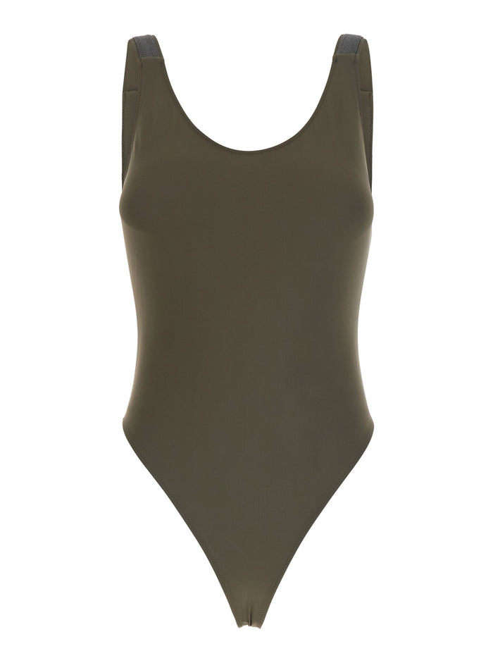 Costume Intero Green Polyamide Elastane Beachwear