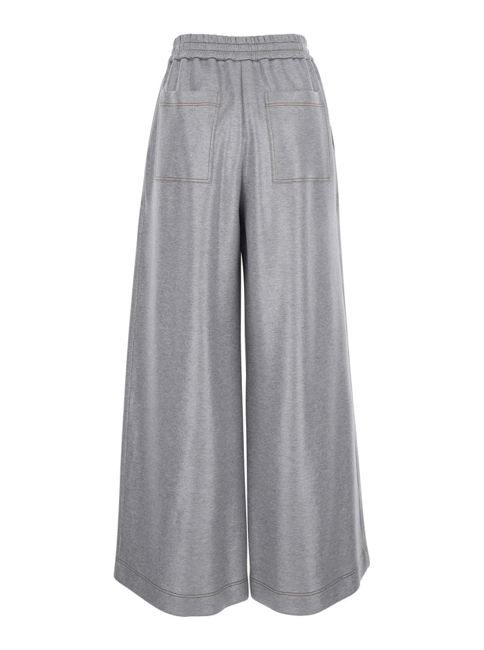 Pantalonesportivo Grey Cotton Polyamide Trousers