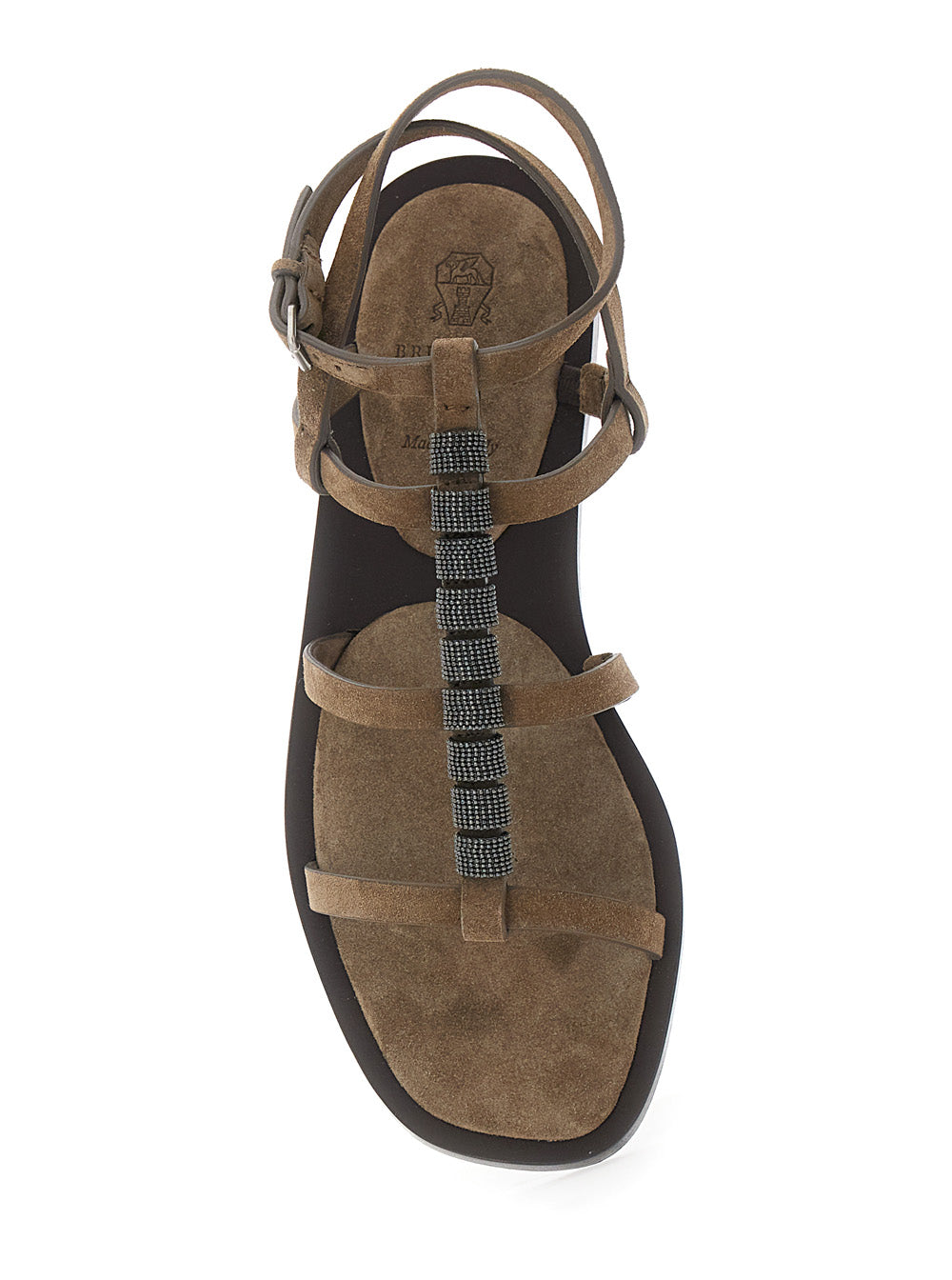 Paia Di Sandali Brown Leather Flat Shoes