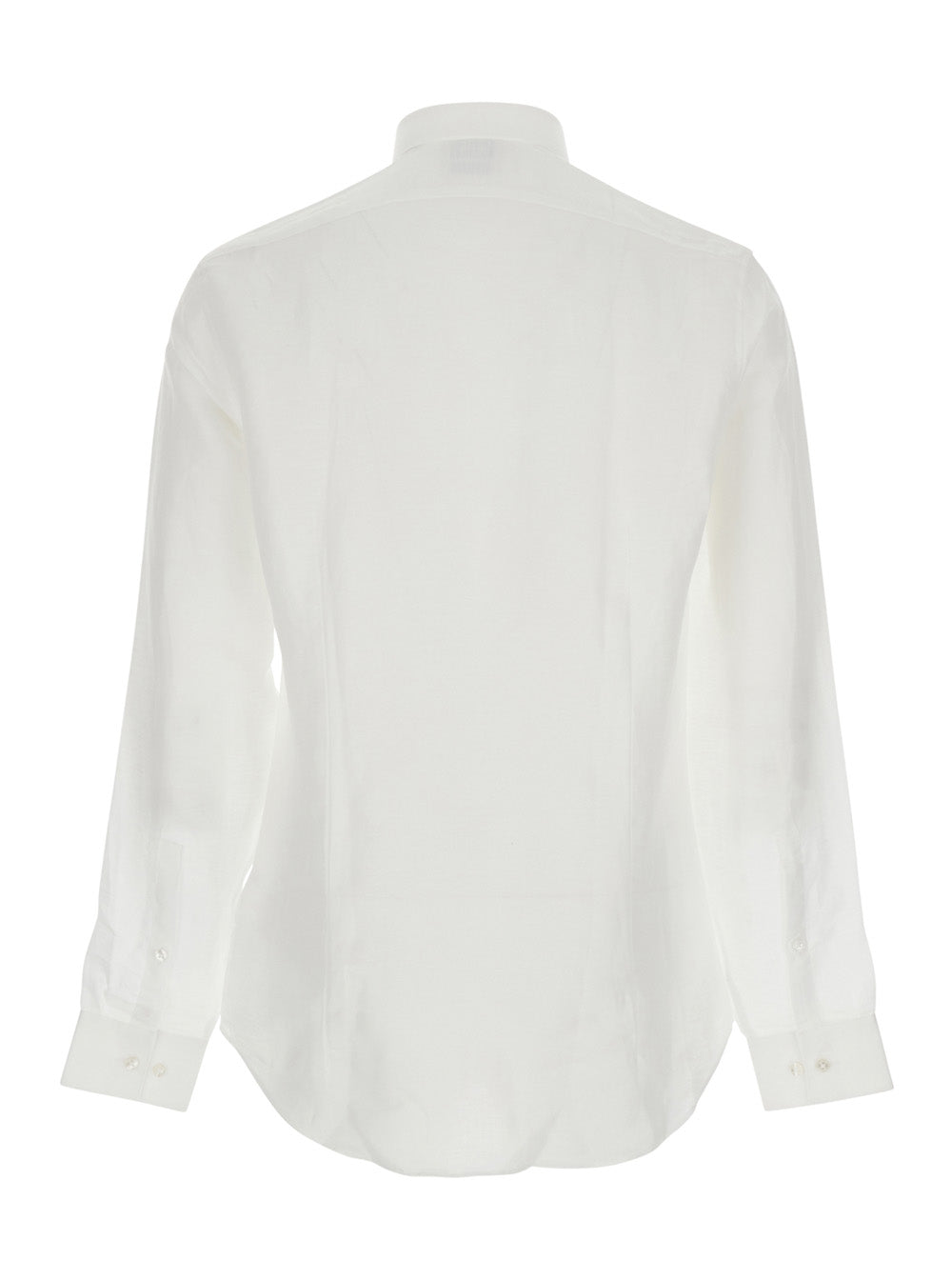 Shirt SLIM REF LINEN BLD SLD White with Classic Collar and Long Sleeves in for Women Lyocell Blouses