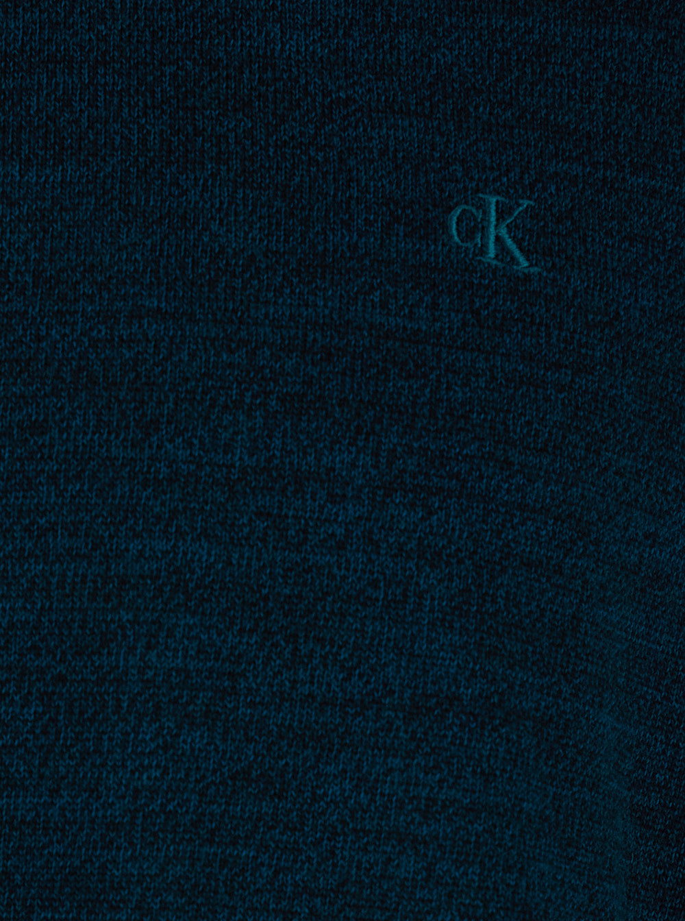 Crew Neck Sweater with Logo Embroidery on the Front and Dropped Shoulders in Blue Wool for Men Blu Jersey